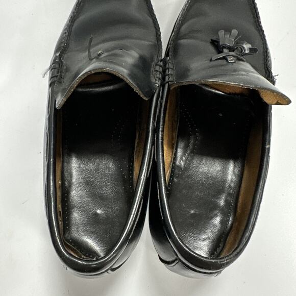 Vintage Biltrite Imperial Men's Size 10 W Black Leather Wingtip Tassel Loafers - Picture 7 of 12